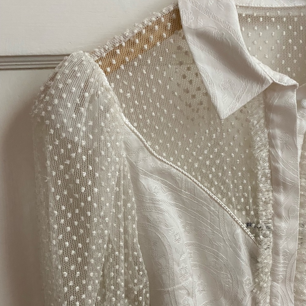 ALEXIS button up embroidered top - Picture 2 of 5